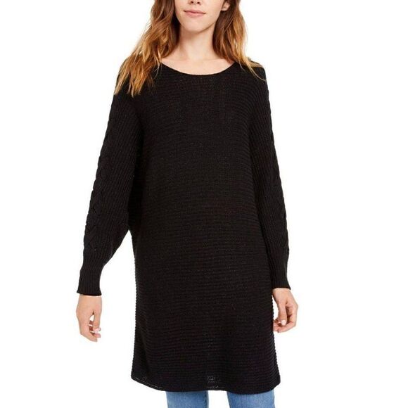 American Rag Tunic Sweater Top Black Small Glitter - Picture 5 of 8